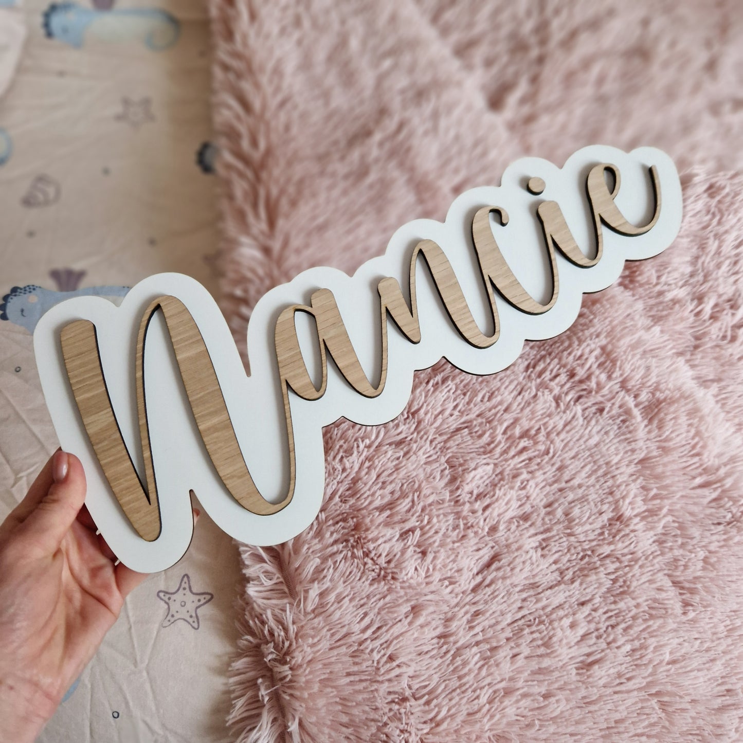 Wooden Layered Name