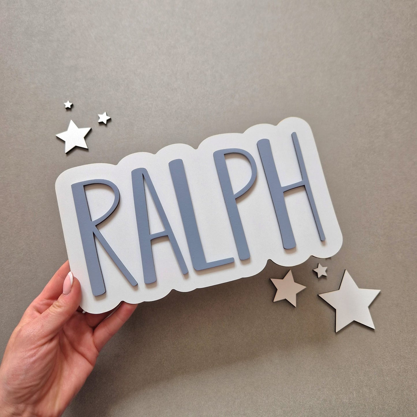 Wooden Layered Painted Name