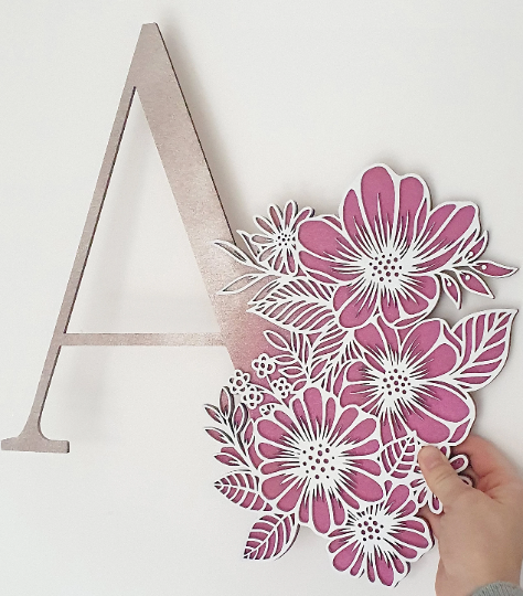 Floral Letter Sign